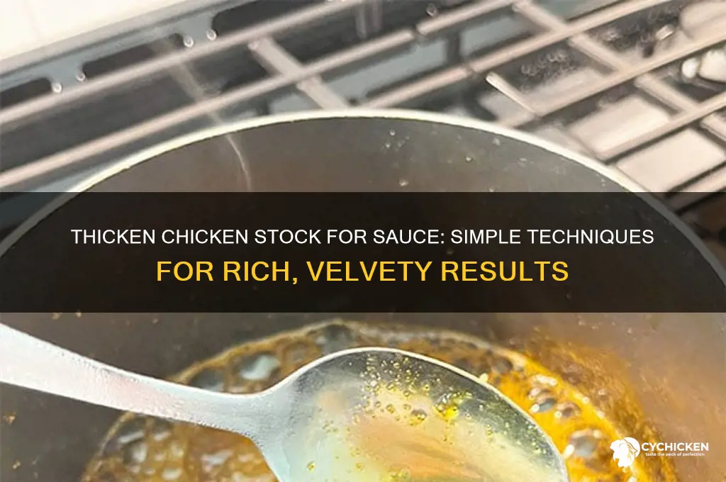 how to thicken chicken stock for sauce