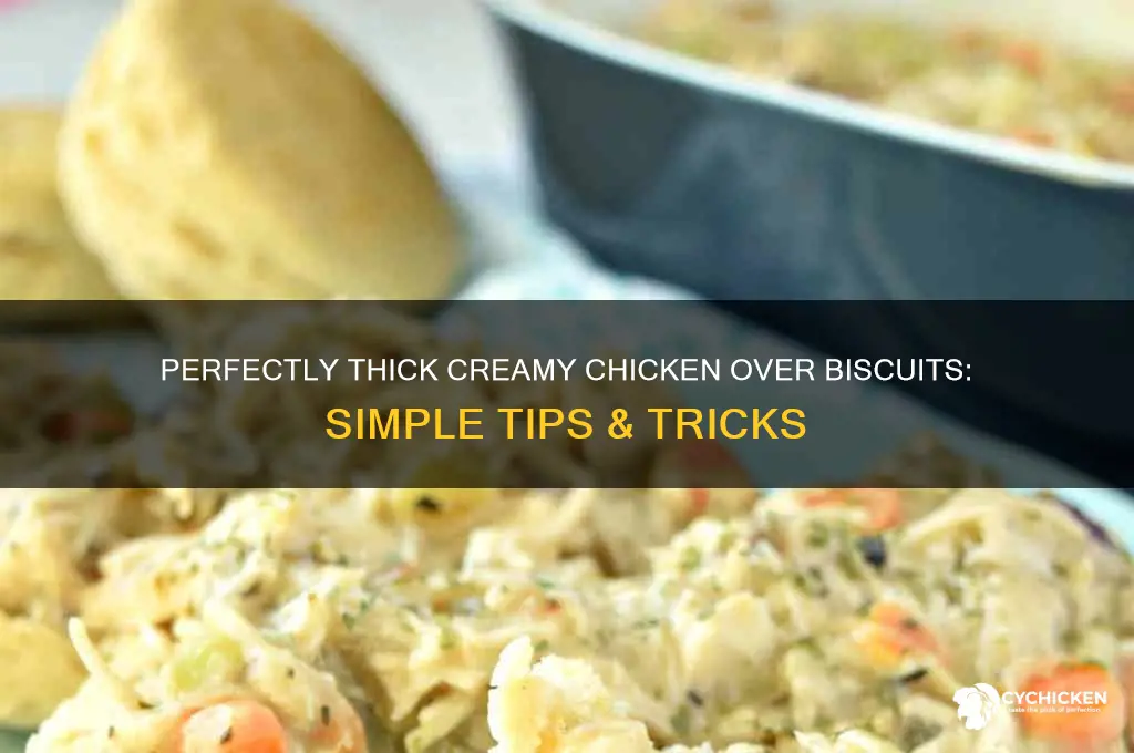 how to thicken cream chicken over biscuits