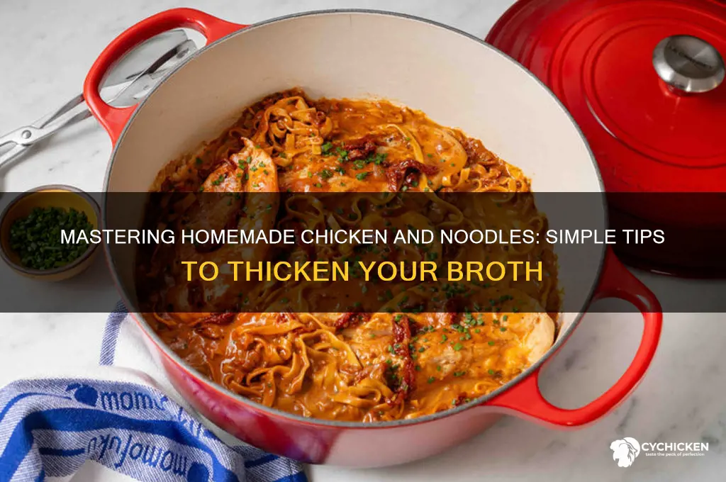 how to thicken homemade chicken and noodles