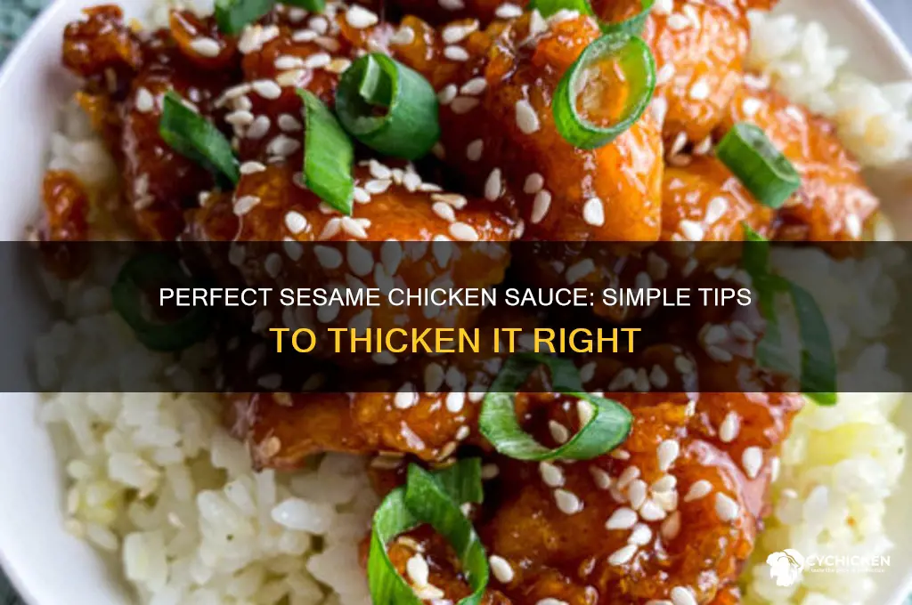 how to thicken sesame chicken sauce