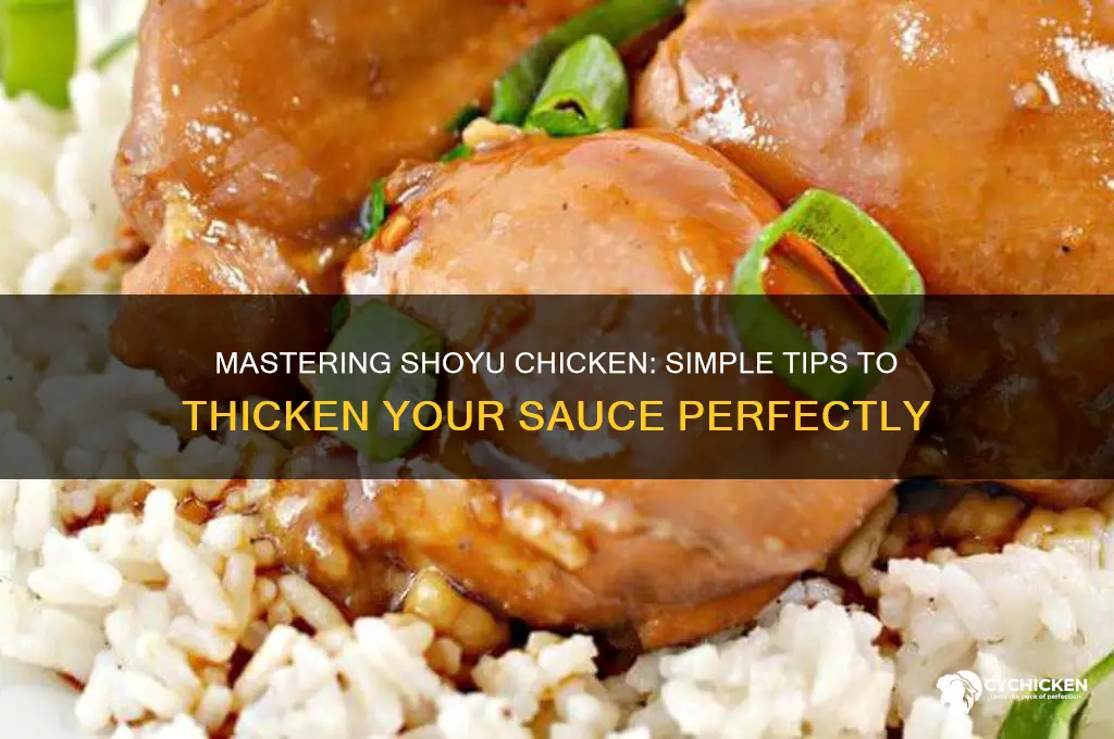 how to thicken shoyu chicken sauce