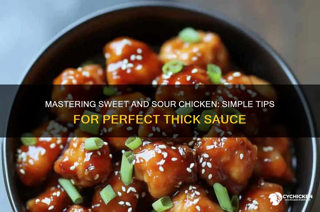 how to thicken sweet and sour chicken