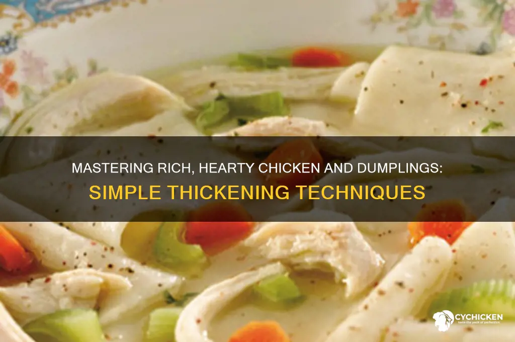 how to thicken up my chicken and dumplings