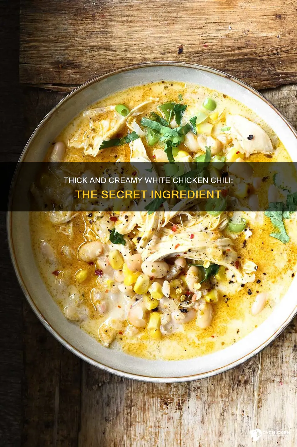how to thicken white chicken chili with cream cheese