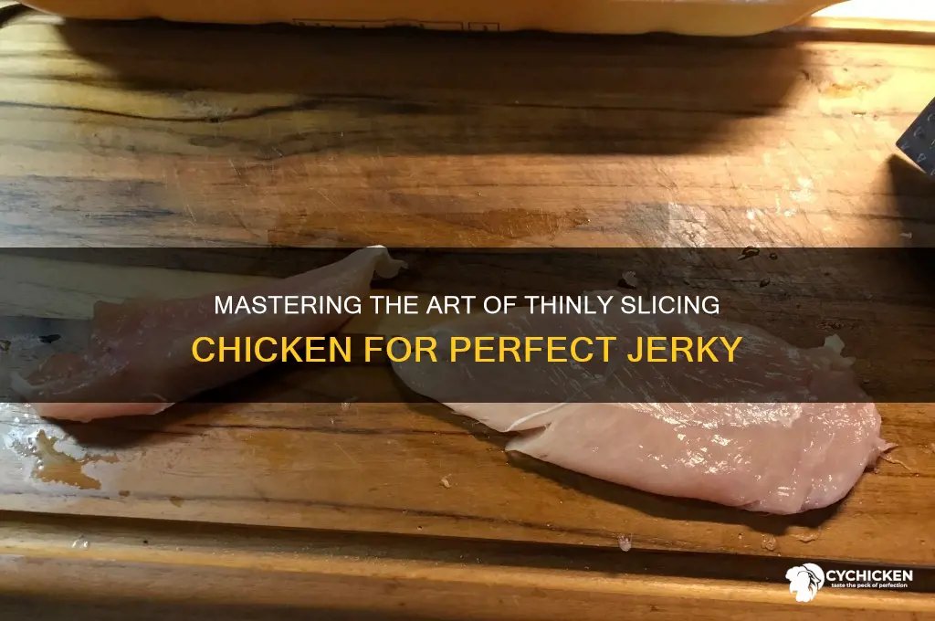 how to thinly slice chicken for jerky