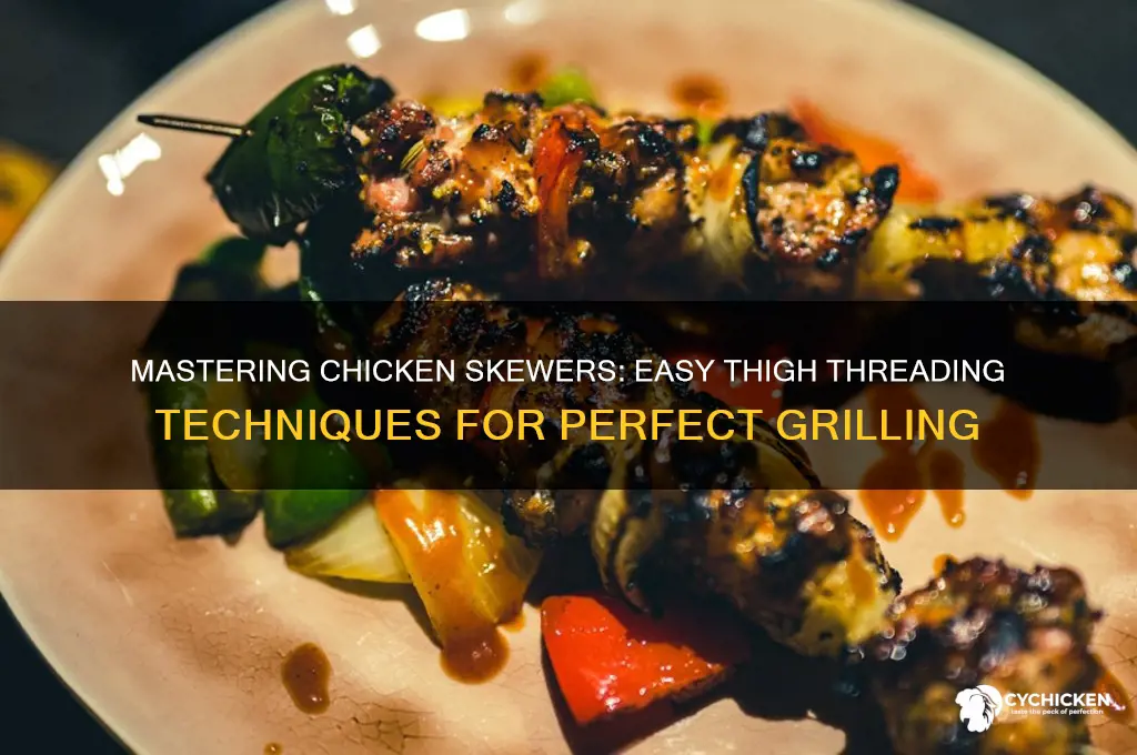 how to thread chicken skewers thigh