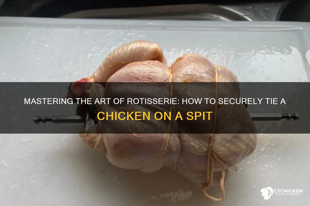 how to tie a chicken on a spit
