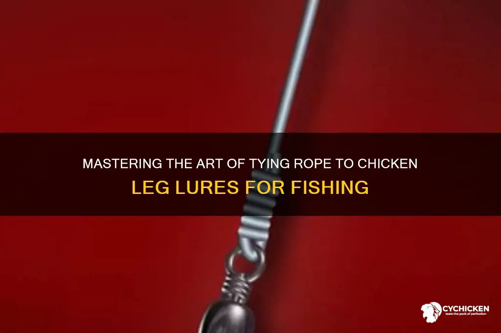how to tie rope to chicken leg lure