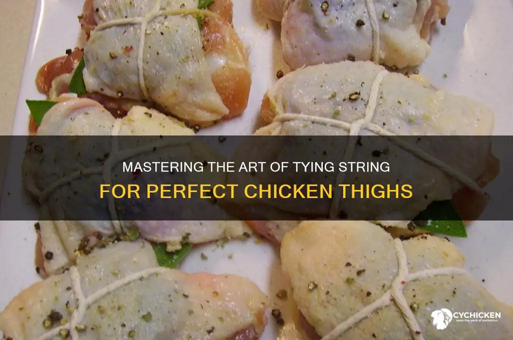 how to tie string chicken thighs
