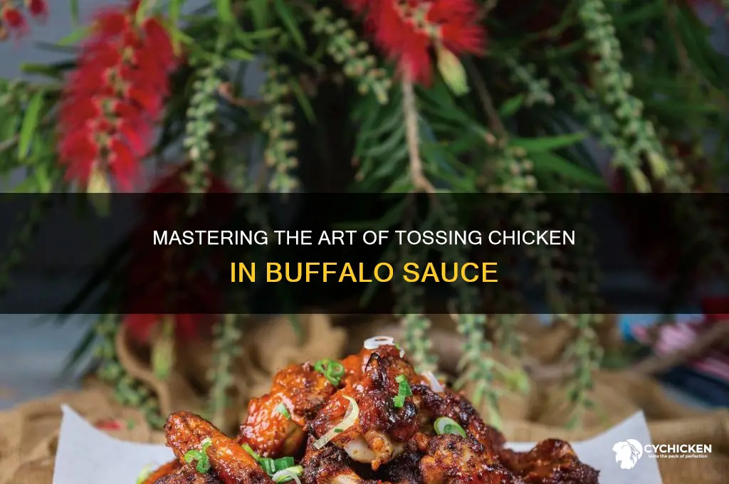 how to toss chicken in buffalo sauce