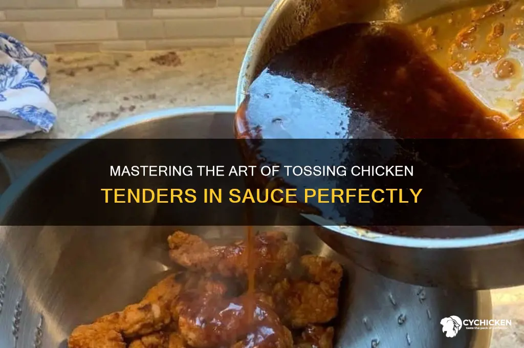 how to toss chicken tenders in sauce