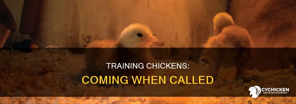 how to train a 4 week old chicken to come