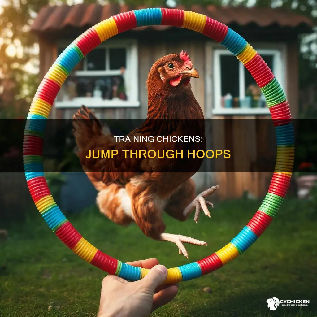 how to train a chicken to jump through a hoop
