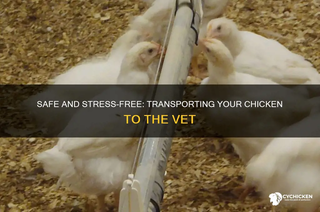 how to transport a chicken to the vet