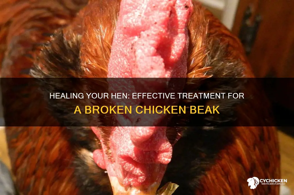how to treat a broken chicken beak