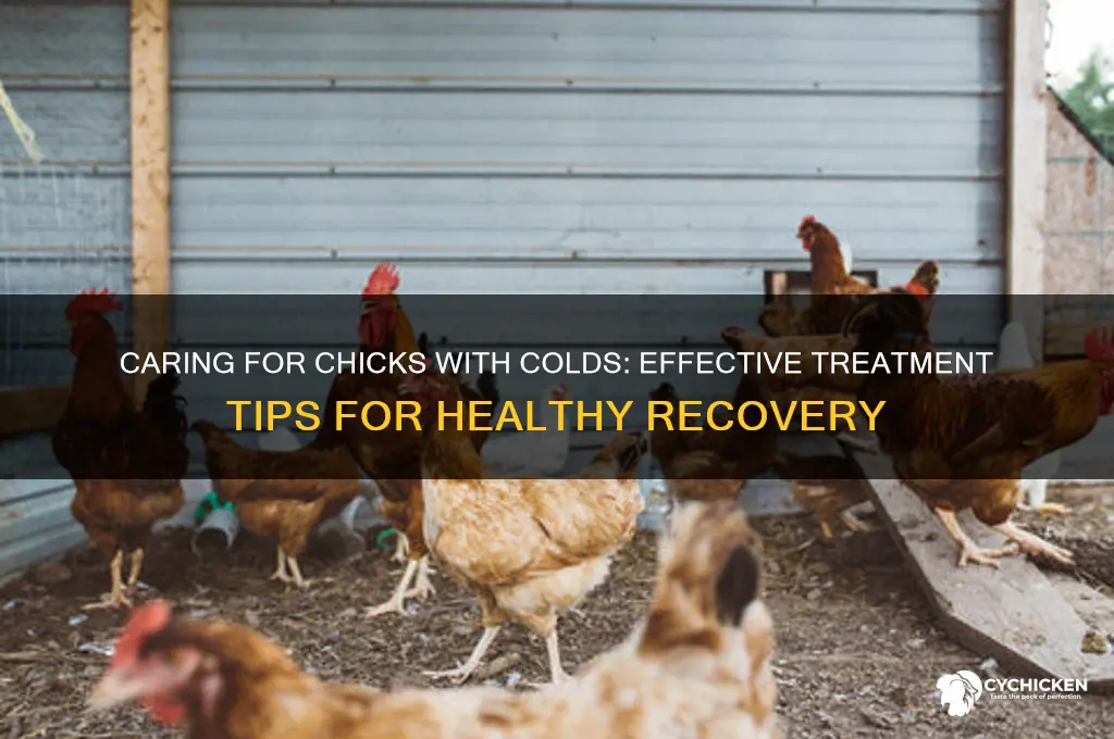how to treat a chick with a cold