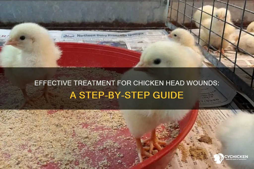 how to treat a chicken head wound