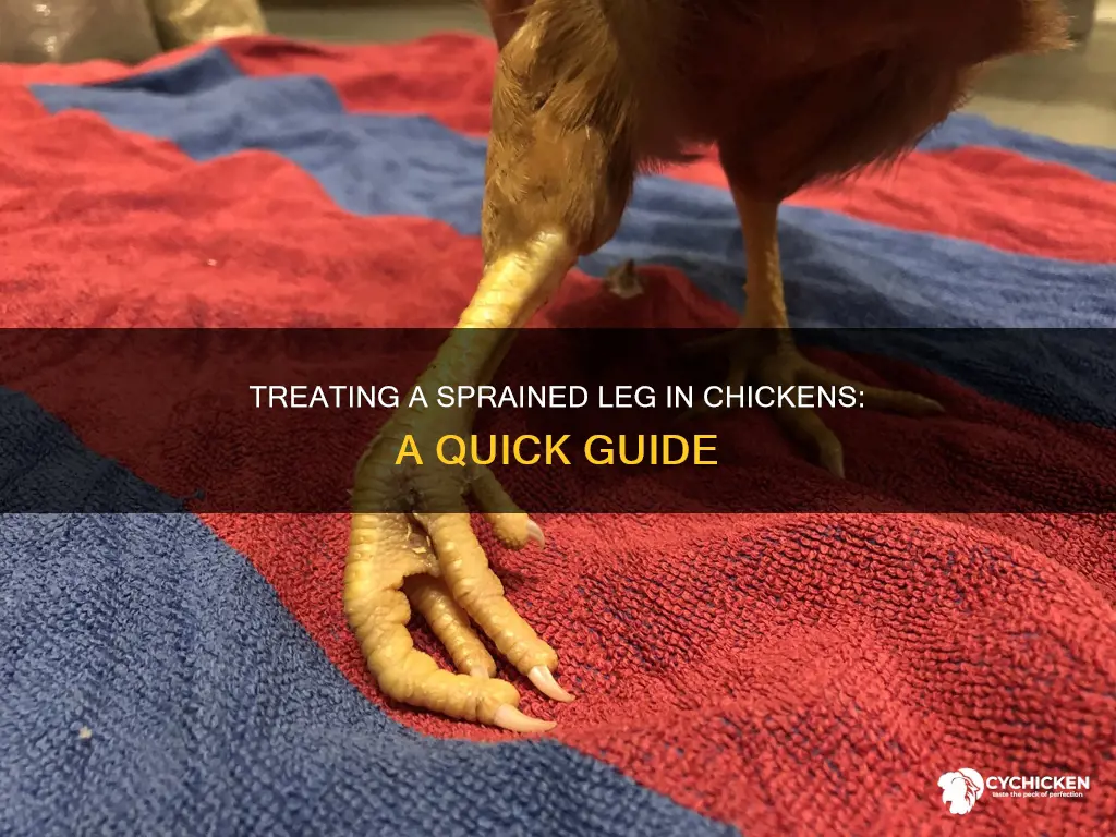 how to treat a chicken with a sprained leg