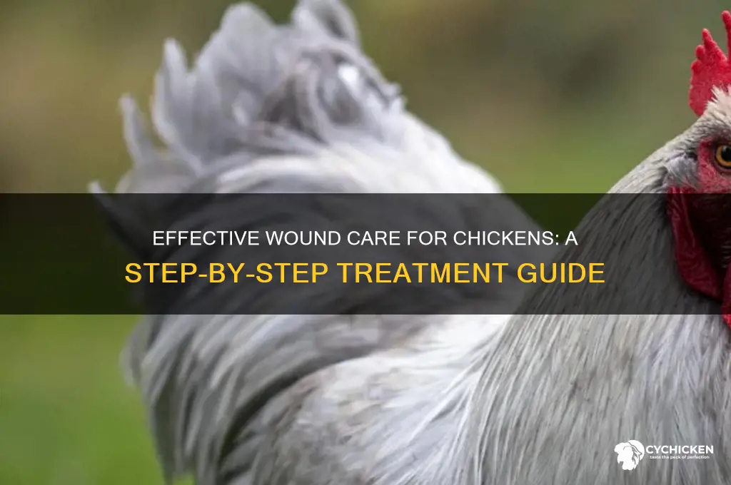 how to treat a wound on a chicken