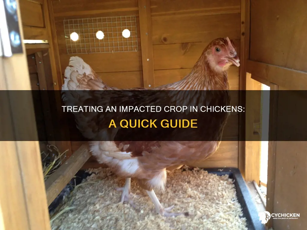 how to treat an impacted crop in a chicken