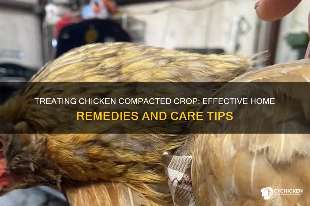 how to treat chicken compacted crop at home