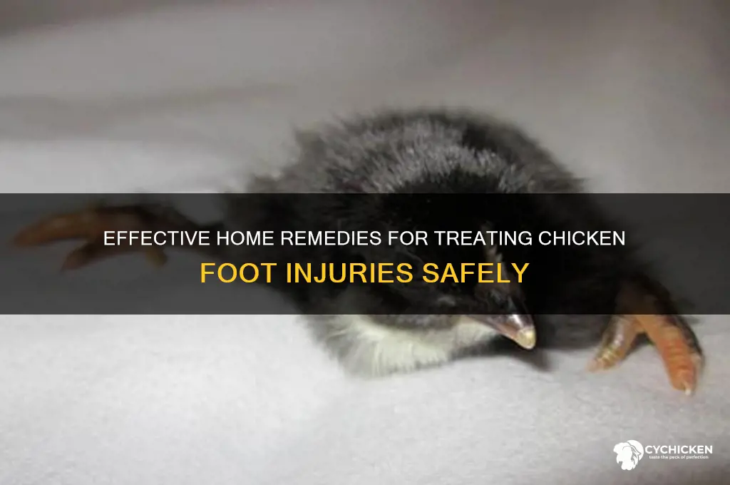 how to treat chicken foot injury at home