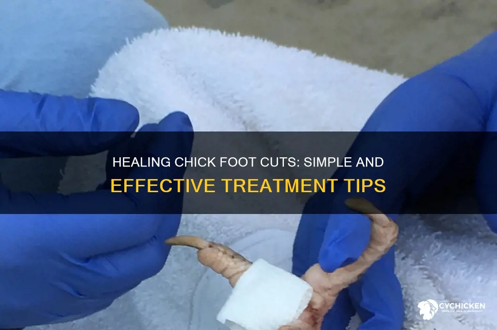 how to treat cuts on chicks feet