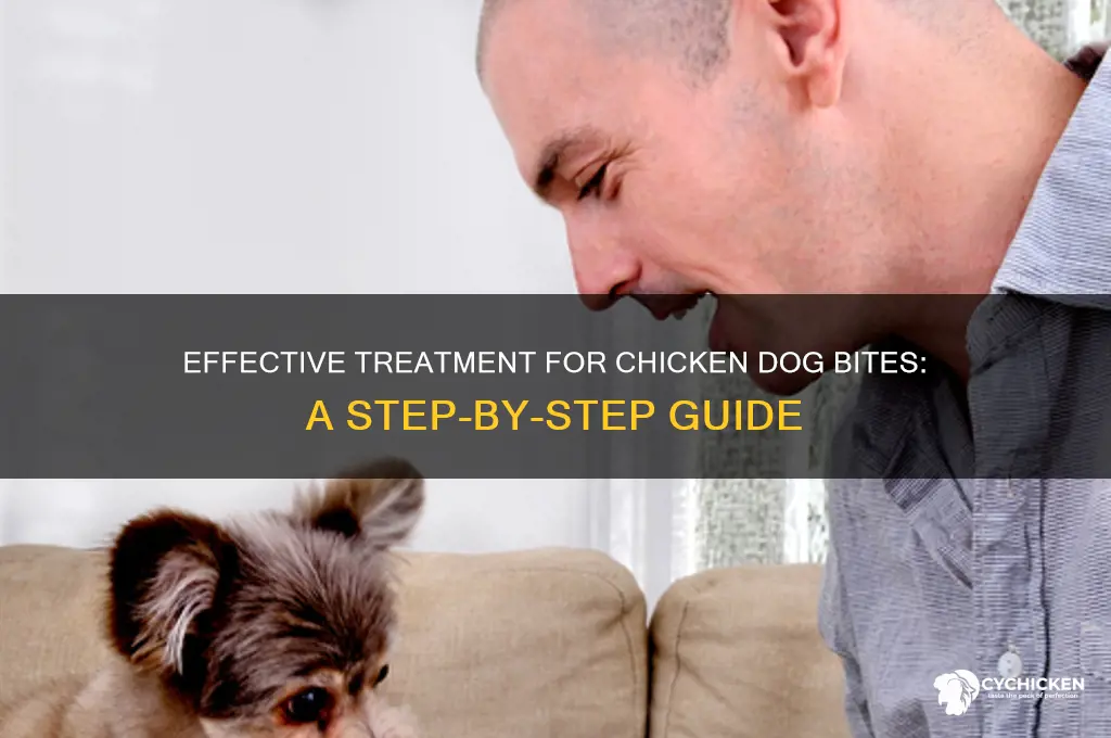 how to treat dog bite on chicken