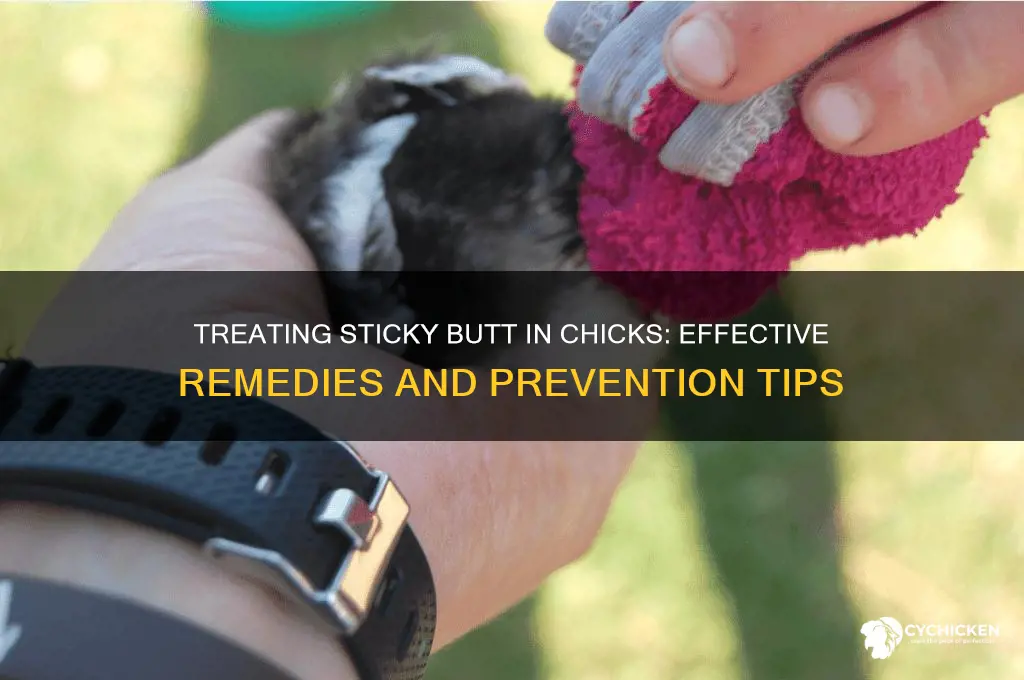 how to treat sticky butt with chicks