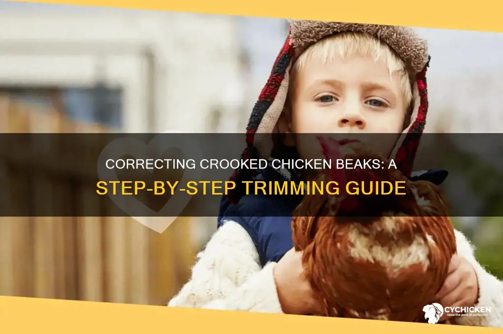 how to trim a crooked chicken beak