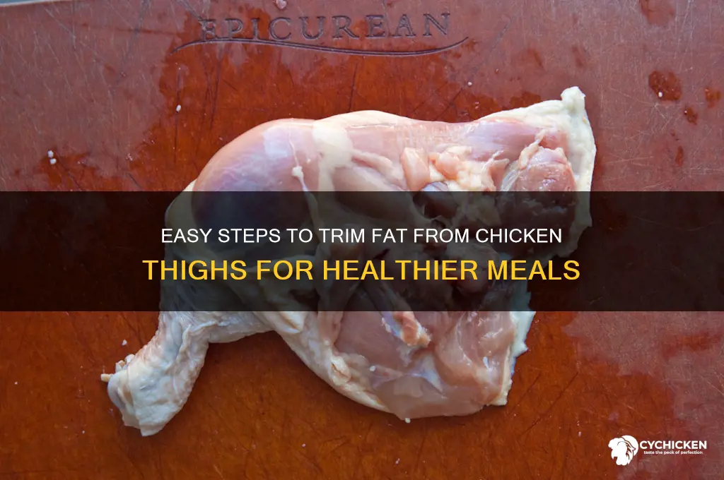 how to trim fat from chicken thighs