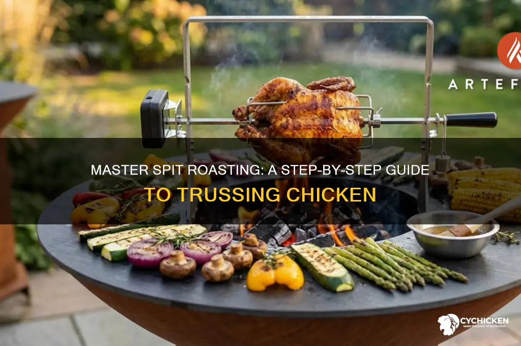 how to truss a chicken for spit roasting