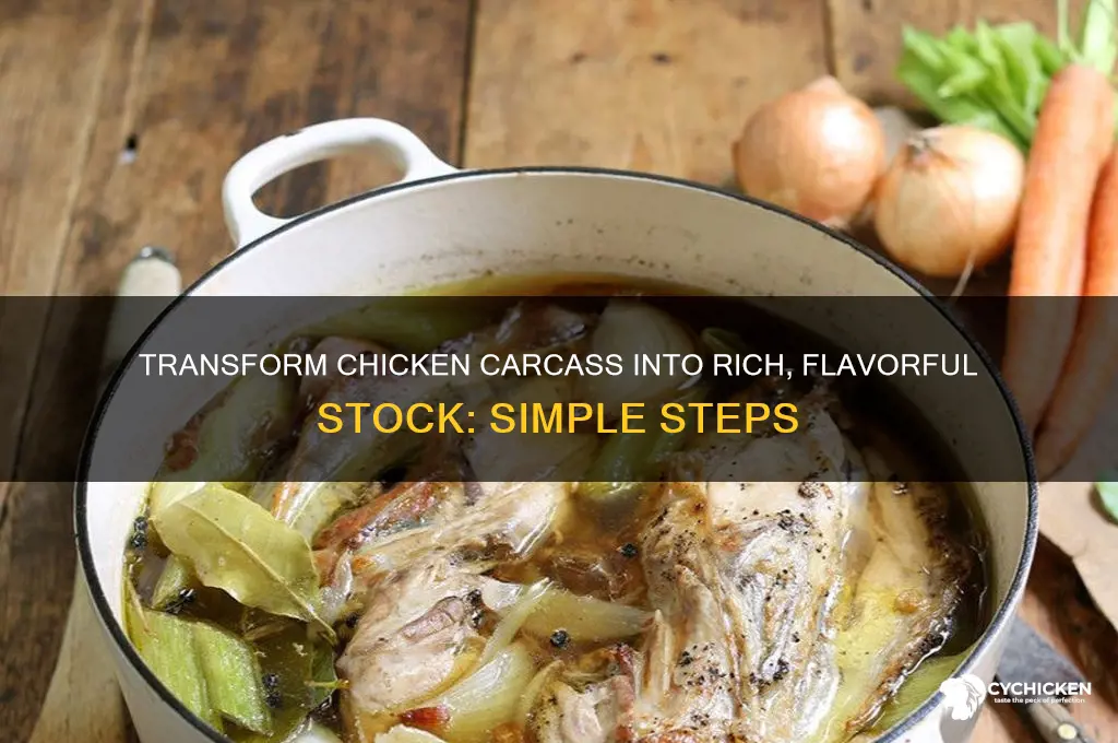 how to turn a chicken carcass into stock