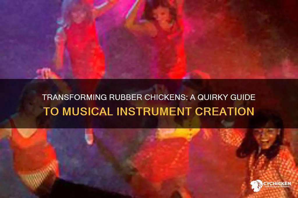 how to turn avrubber chicken into an instrument