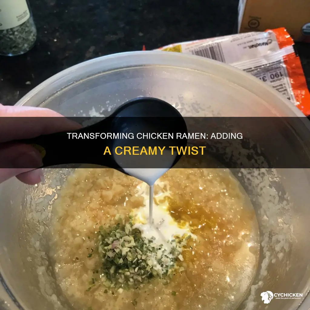 how to turn chicken ramen into creamy chicken ramen