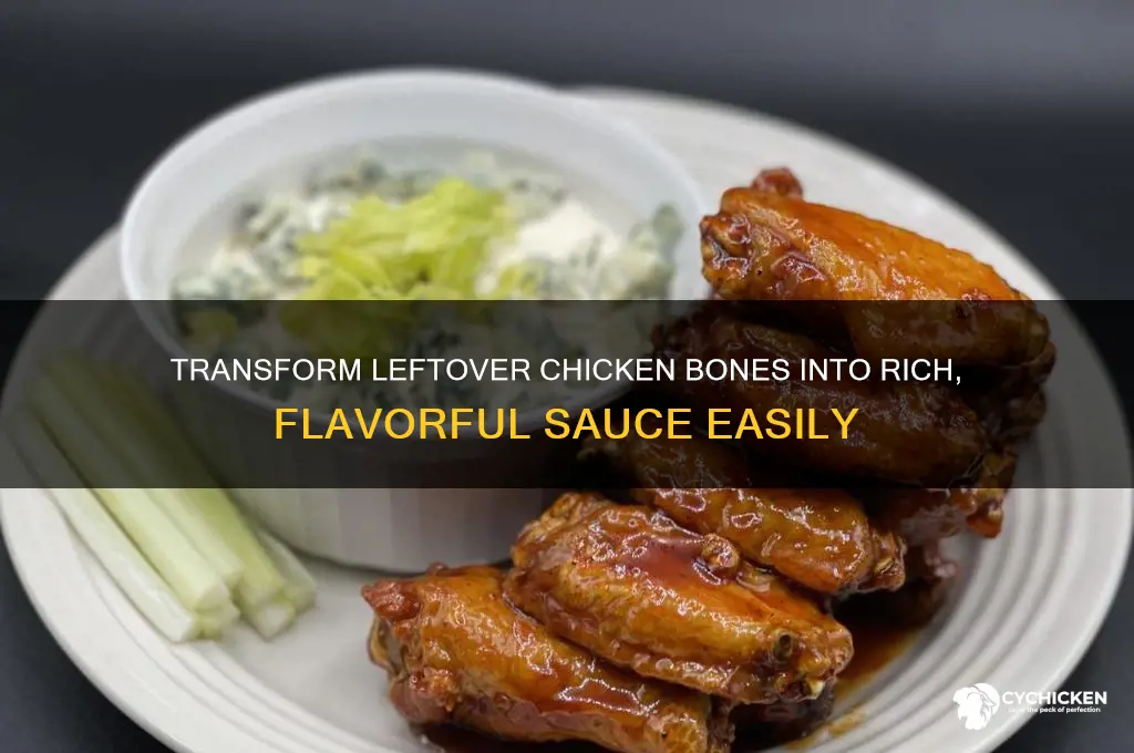 how to turn leftover chicken bones to make a sauce