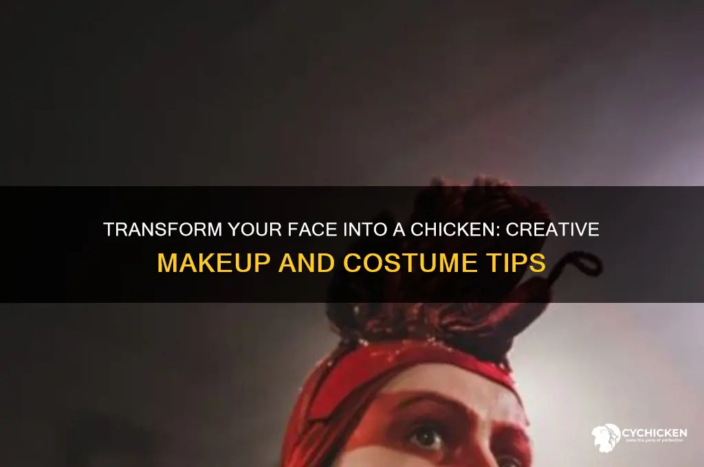 how to turn my face to a chicken