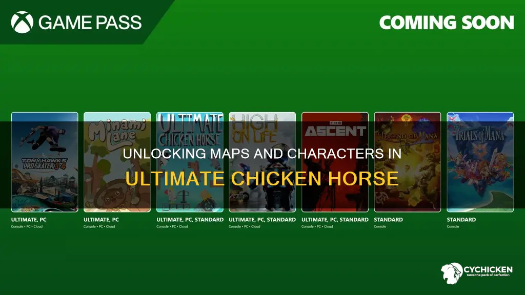 how to unlock maps and characters on ultimate chicken horse