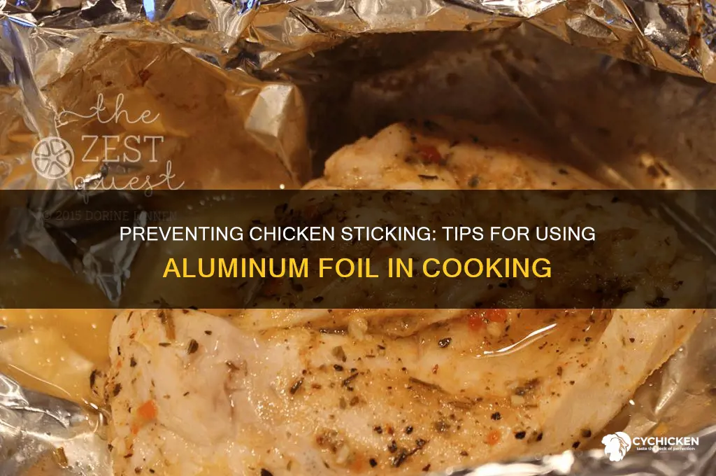 how to unstick chicken from aluminum foil