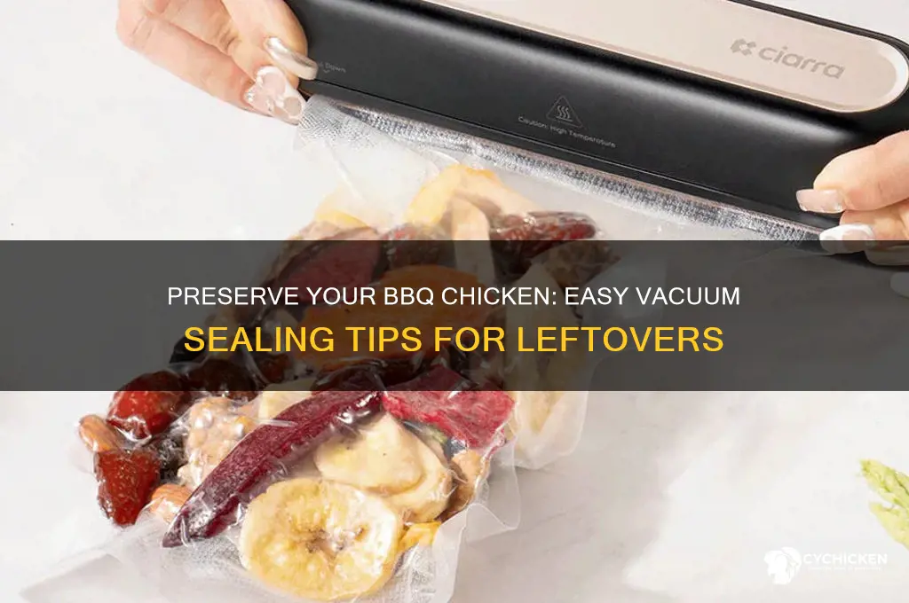 how to vacuum seal leftover barbecue chicken