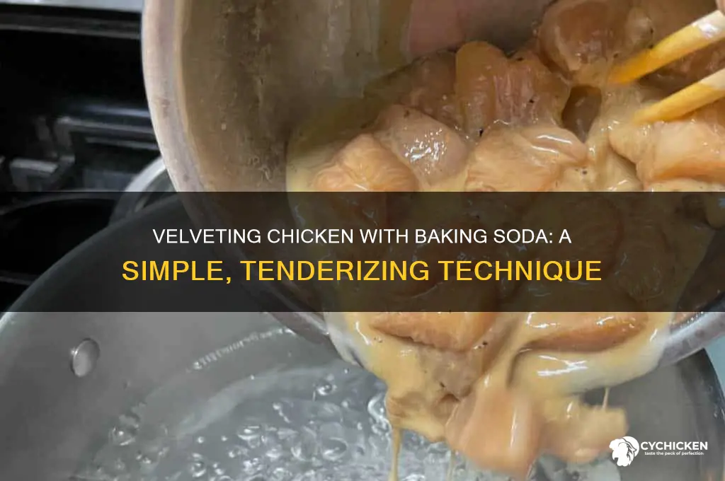 how to velvet chicken with baking soda