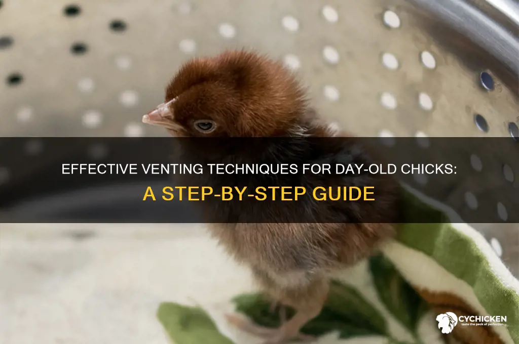 how to vent sex day old chicks