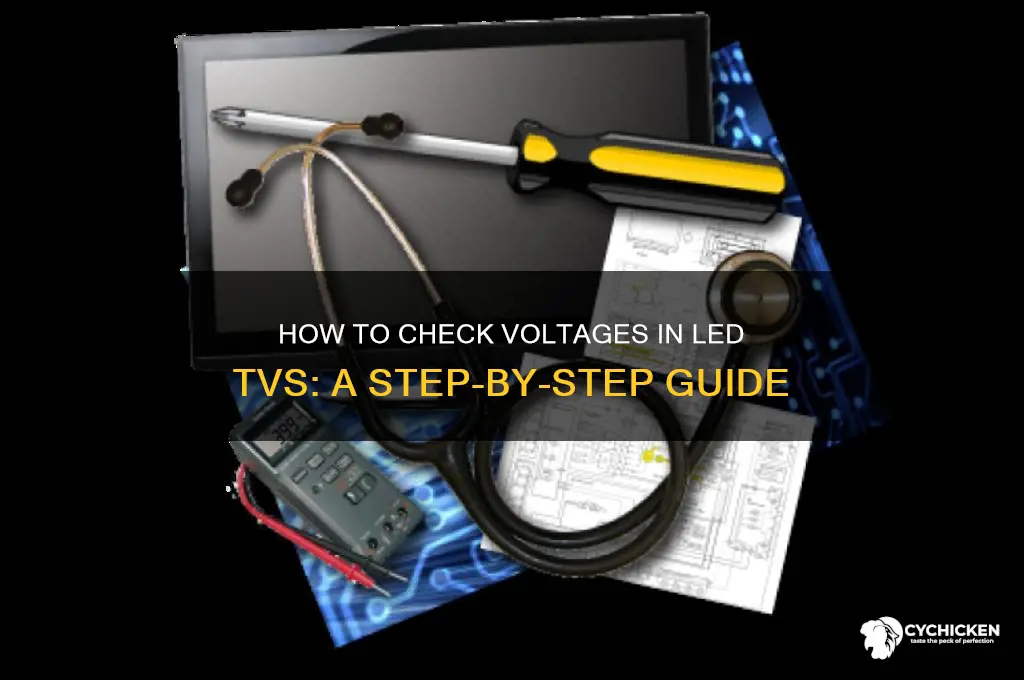 how to voltages chick in led tv