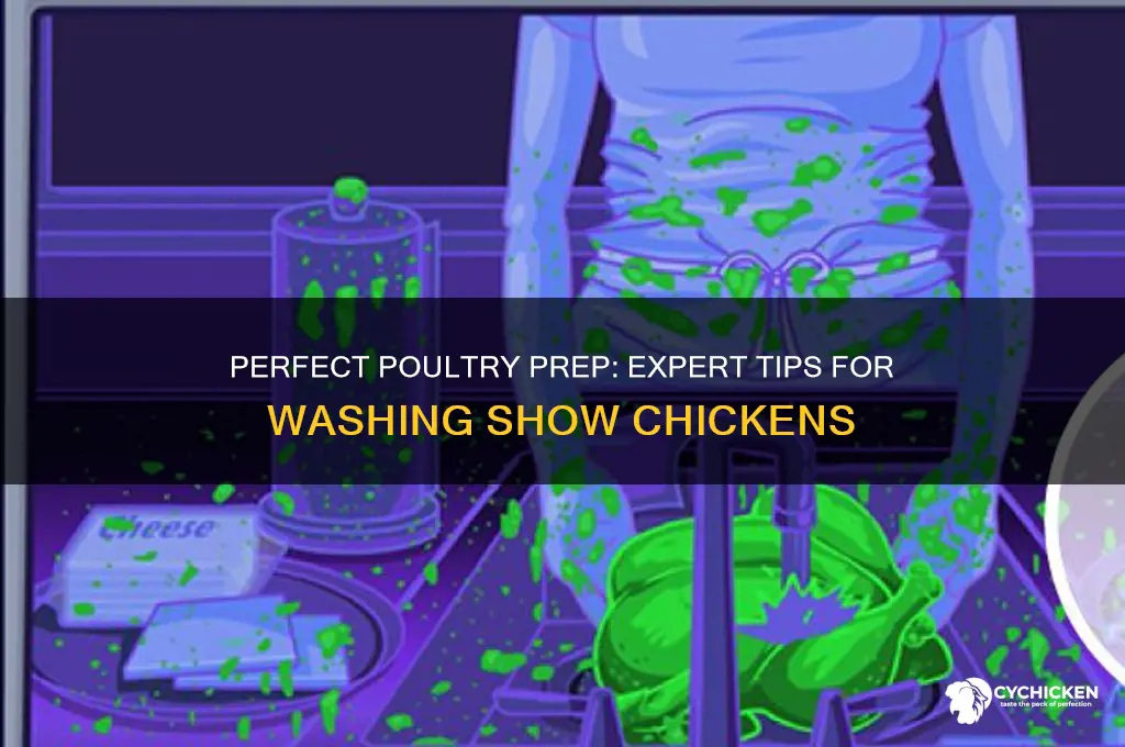 how to wash a chicken for show