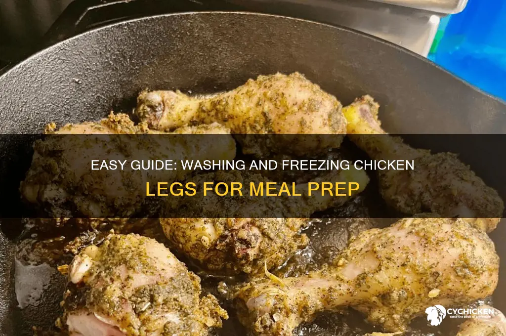 how to wash and freeze chicken legs