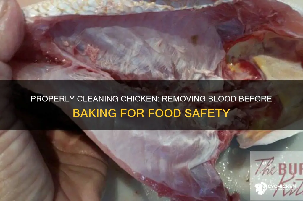 how to wash blood off chicken before baking