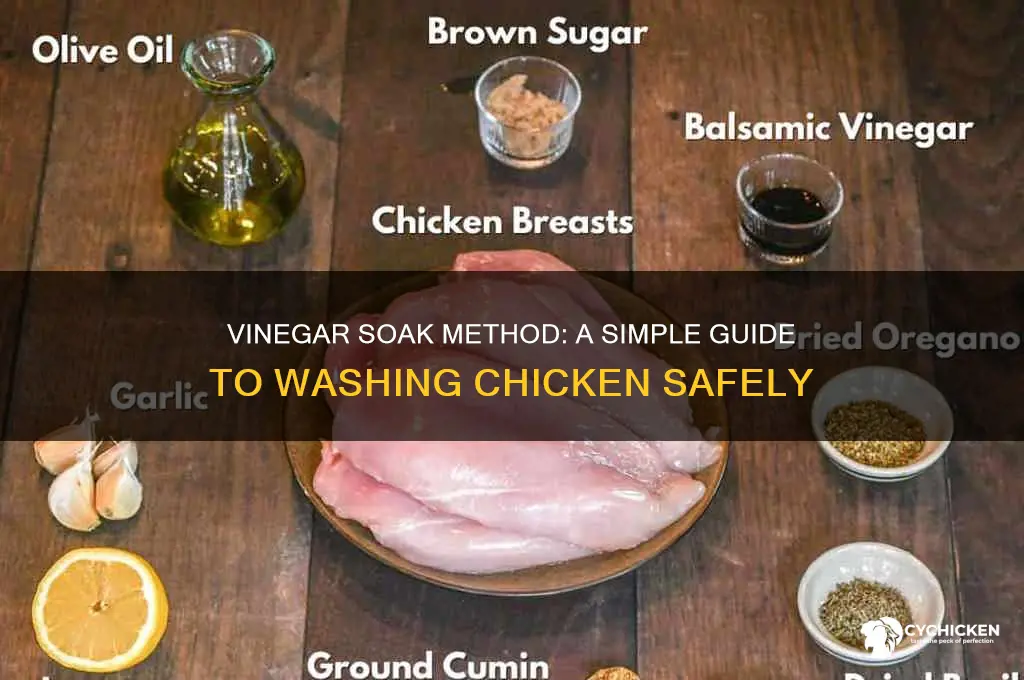 how to wash chicken soak in vinegar