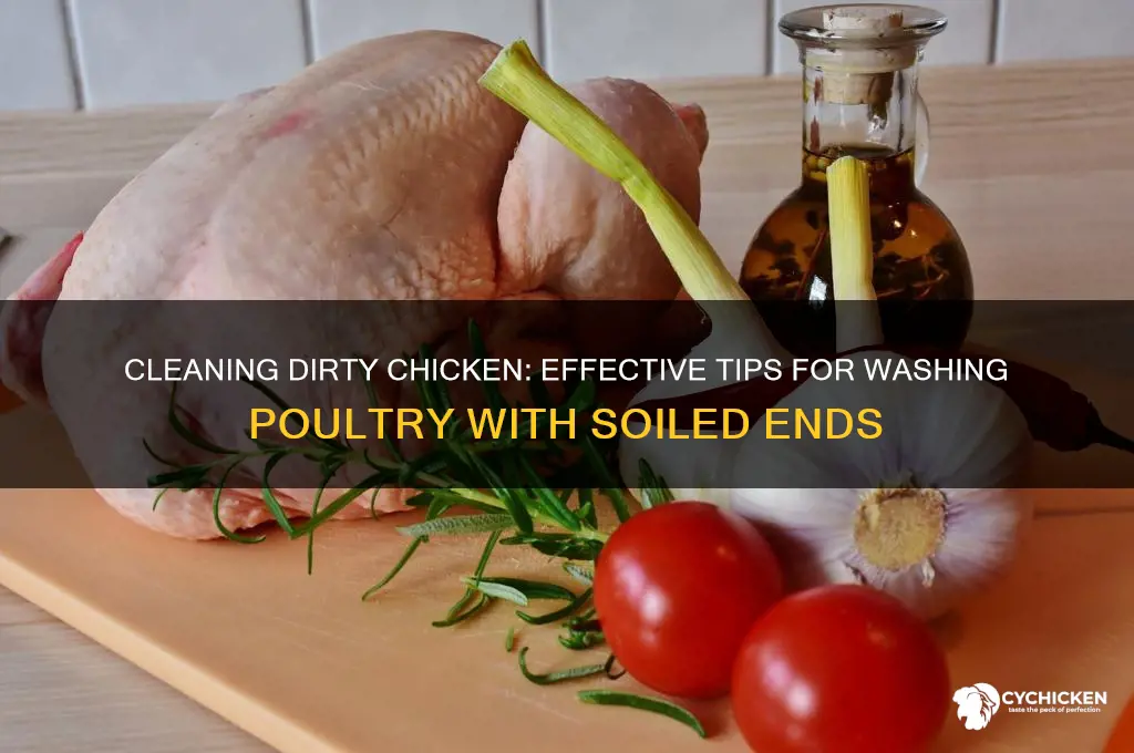 how to wash dirty chicken with dirty butt