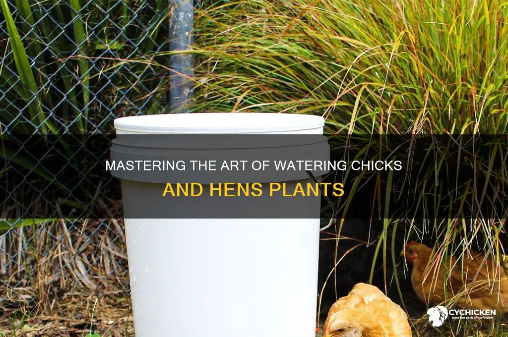 how to water chicks and hens plants