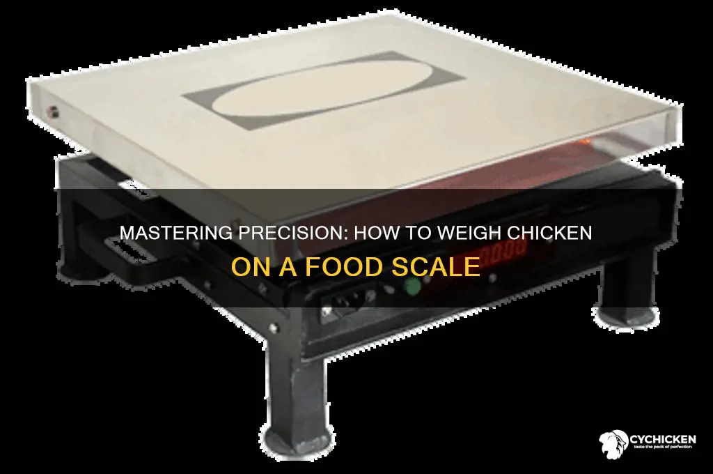 how to weigh chicken on a food scale